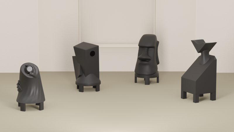 SubSculptures - scene showing 4 samples for subwoofer design by 3be audio